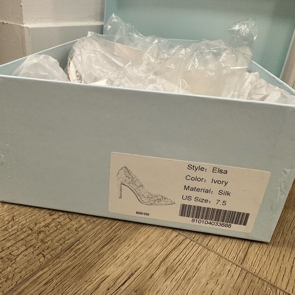 Brand New Bella Belle ELSA IVORY Illusion Mesh Ivory Sequin Heels -Size 7.5 - Picture 7 of 7